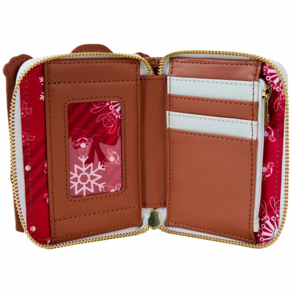 Winnie the Pooh - Pooh & Friends Christmas Greetings 4" Faux Leather Zip-Around Wallet