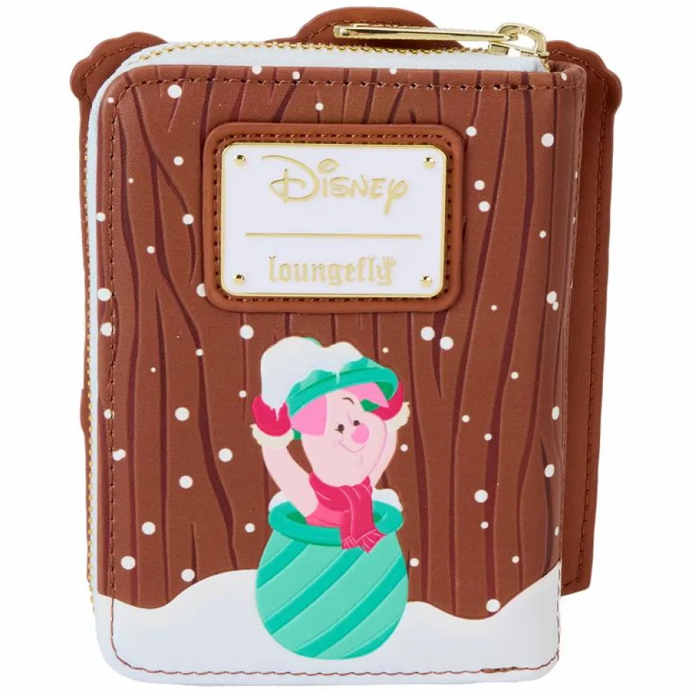 Winnie the Pooh - Pooh & Friends Christmas Greetings 4" Faux Leather Zip-Around Wallet