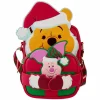 Winnie the Pooh - Santa Winnie & Piglet Cosplay 8" Faux Leather Crossbuddy Bag