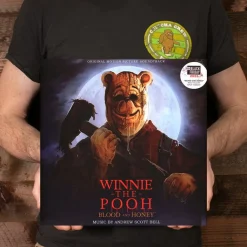 Winnie the Pooh: Blood and Honey - Original Motion Picture Soundtrack by Andrew Scott Bell LP Vinyl Record (2023 Record Store Day Black Friday Exclusive Blood and Honey Red/Yellow Split Coloured Vinyl)
