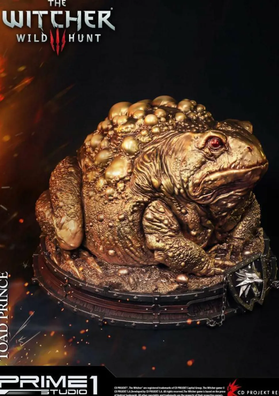 Witcher 3: Wild Hunt - Toad Prince of Oxenfurt Gold Version 13” Statue