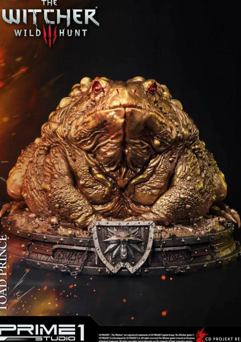Witcher 3: Wild Hunt - Toad Prince of Oxenfurt Gold Version 13” Statue