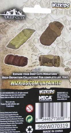 WizKids - Bedrolls Deep Cuts Unpainted Miniature Figure Accessory Pack