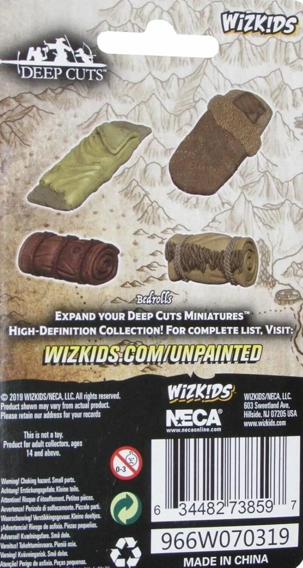 WizKids - Bedrolls Deep Cuts Unpainted Miniature Figure Accessory Pack
