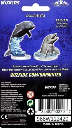 WizKids - Dolphins Deep Cuts Unpainted Miniature Figure 2-Pack
