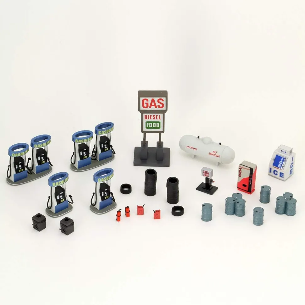 WizKids - Gas Station 4D Settings Pre-Painted Miniature Figure Accessory Pack