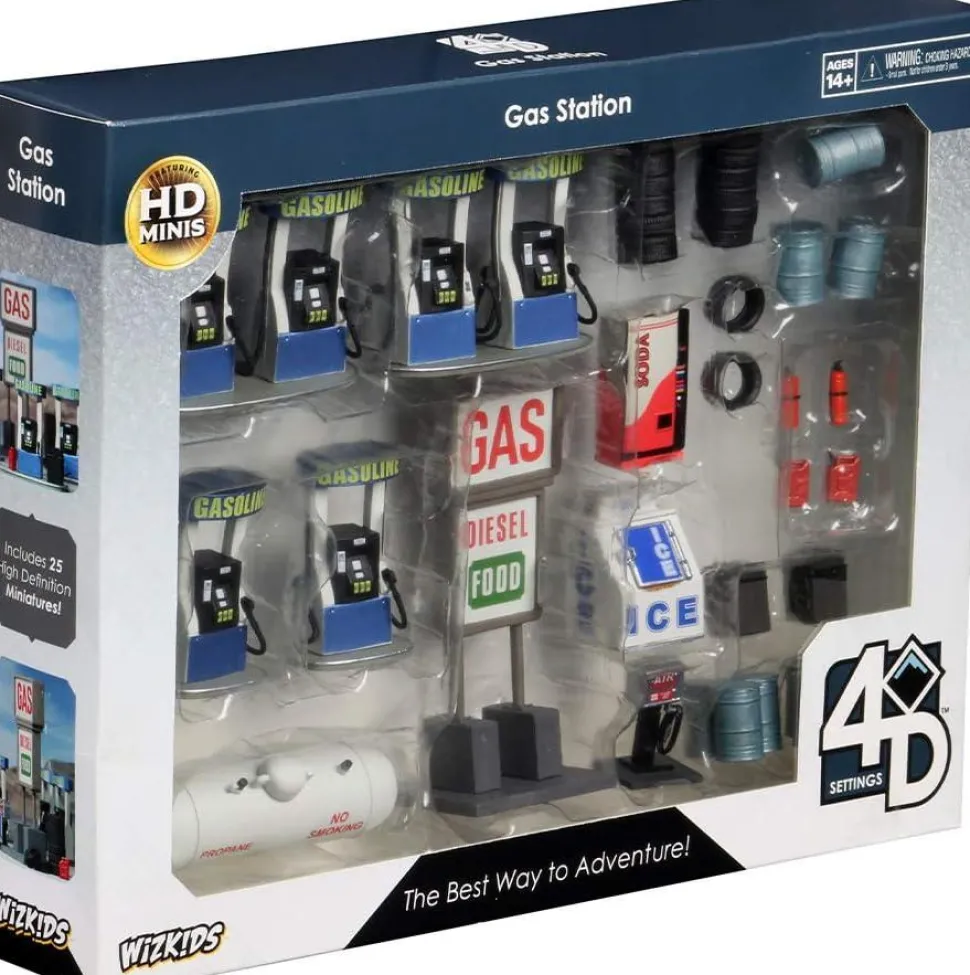 WizKids - Gas Station 4D Settings Pre-Painted Miniature Figure Accessory Pack