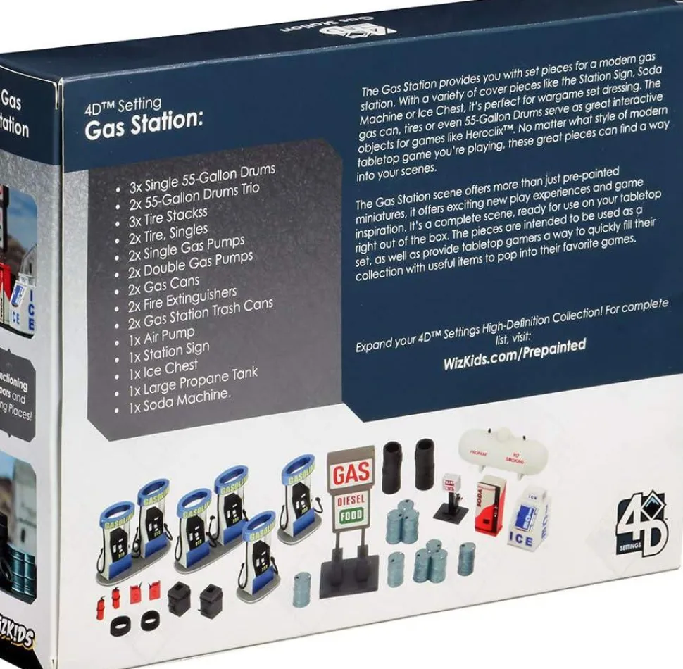 WizKids - Gas Station 4D Settings Pre-Painted Miniature Figure Accessory Pack