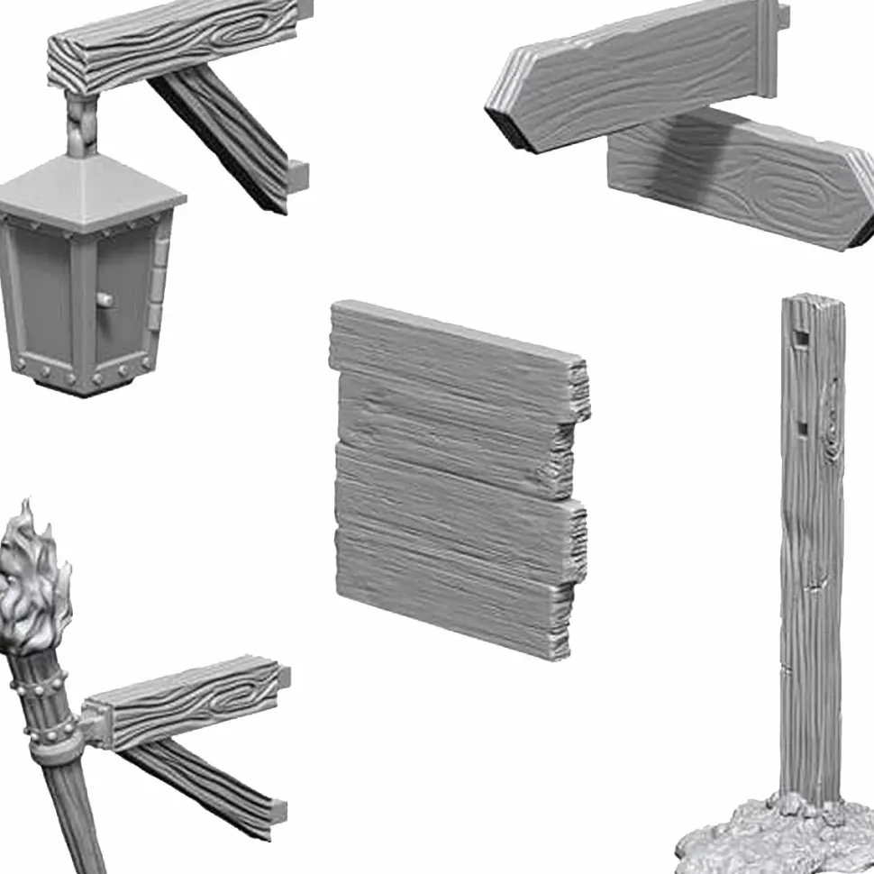 WizKids - Signs & Lights Deep Cuts Unpainted Miniature Figure Accessory Pack