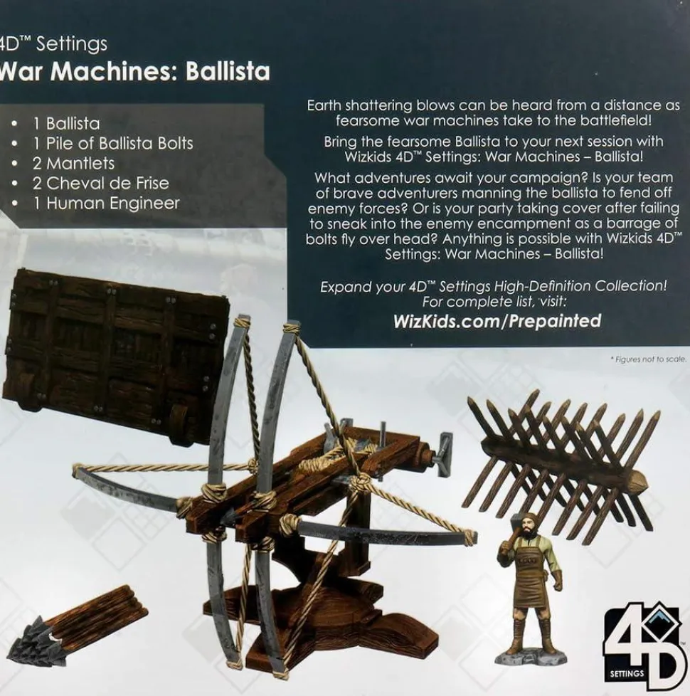 WizKids - War Machines: Ballista 4D Settings Pre-Painted Miniature Figure Accessory Pack
