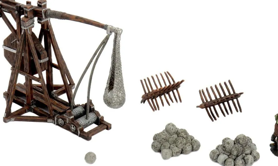 WizKids - War Machines: Trebuchet 4D Settings Pre-Painted Miniature Figure Accessory Pack