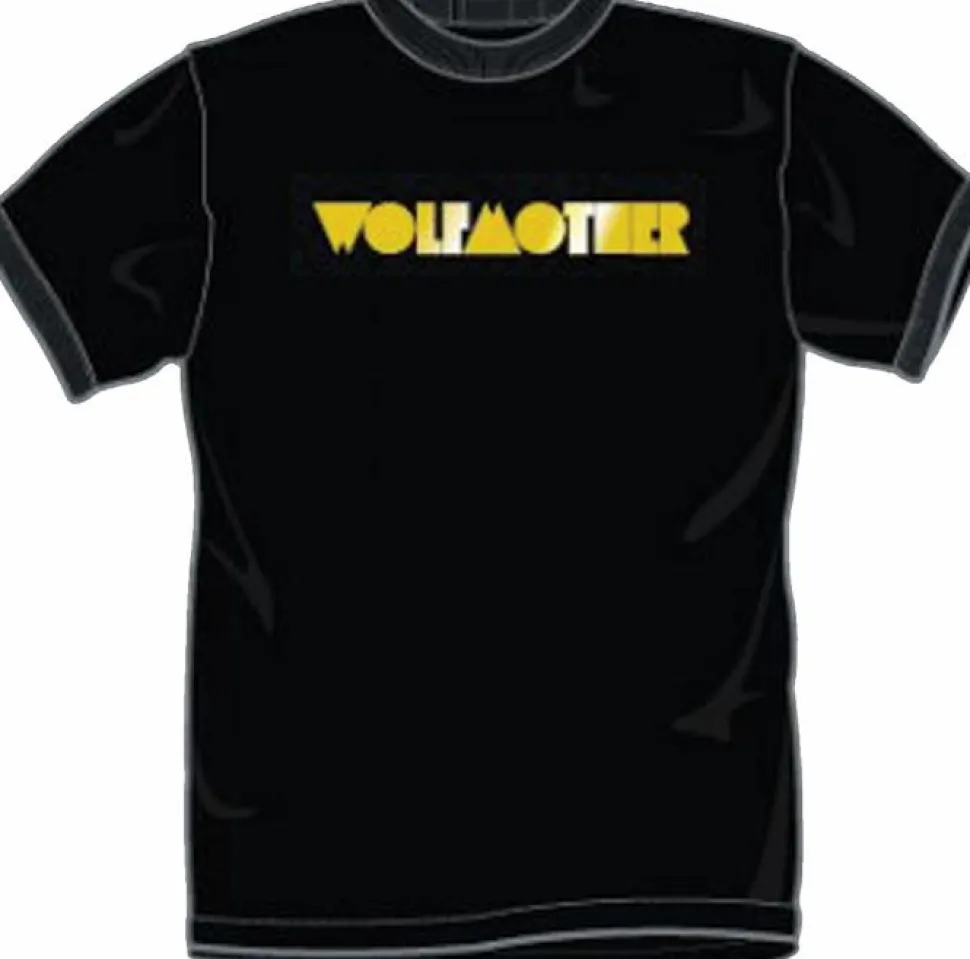 Wolfmother - Black with Gold Print T-Shirt