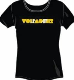 Wolfmother - Black with Gold Print Female T-Shirt