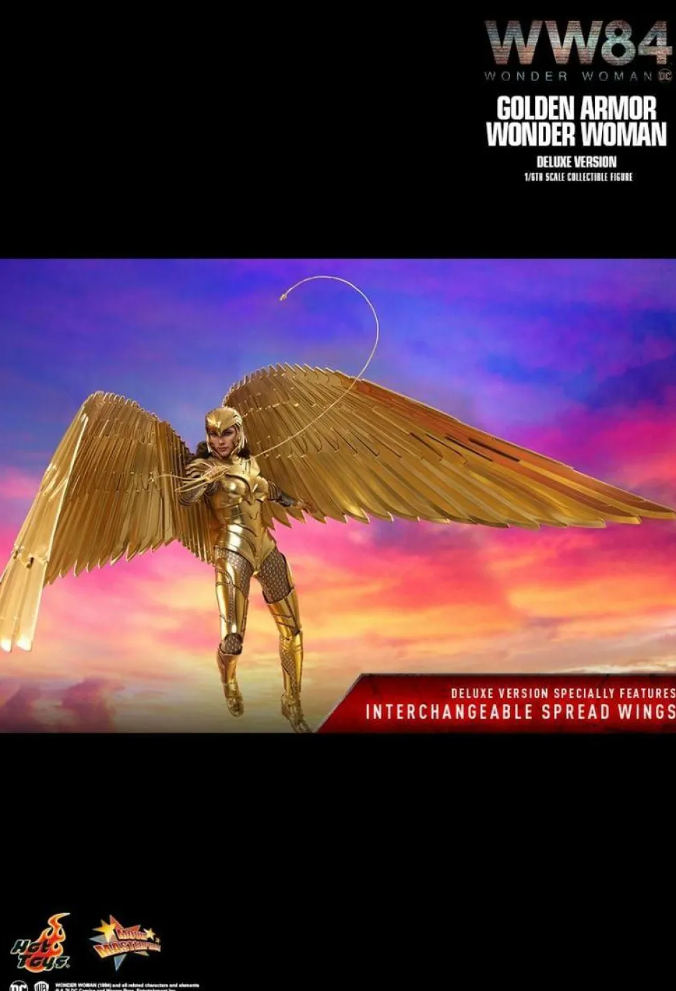 Wonder Woman 1984 - Wonder Woman in Golden Armour Deluxe 1/6th Scale Hot Toys Action Figure
