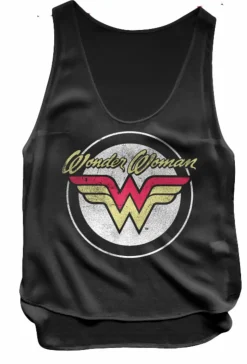 Wonder Woman - Round Logo Black Female Singlet