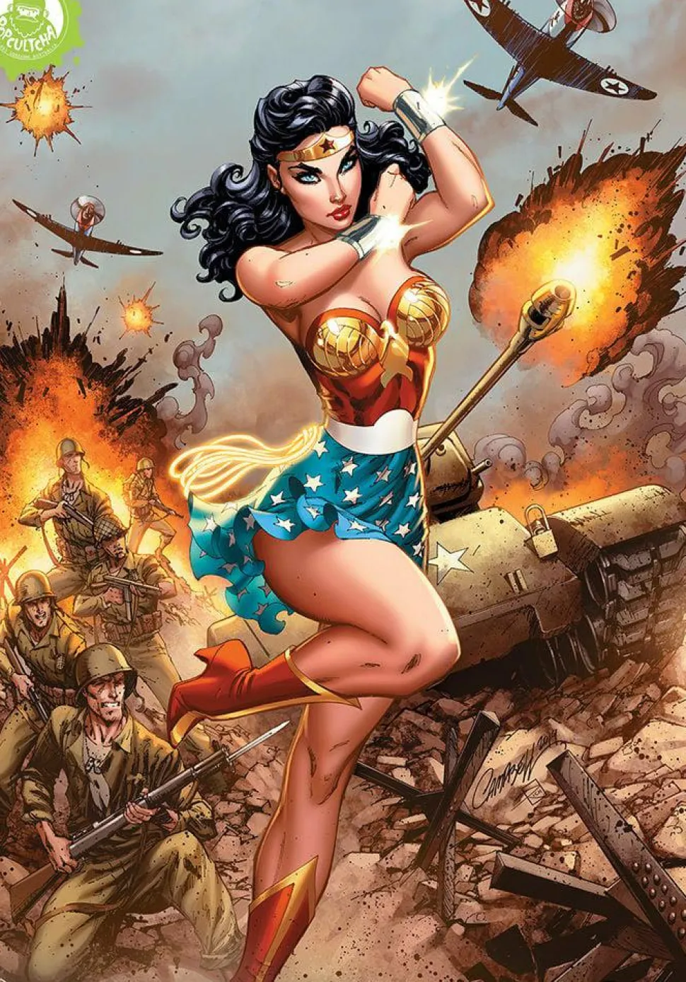 Wonder Woman - Wonder Woman #750: WWII Fine Art Print by J. Scott Campbell & Sabine Rich