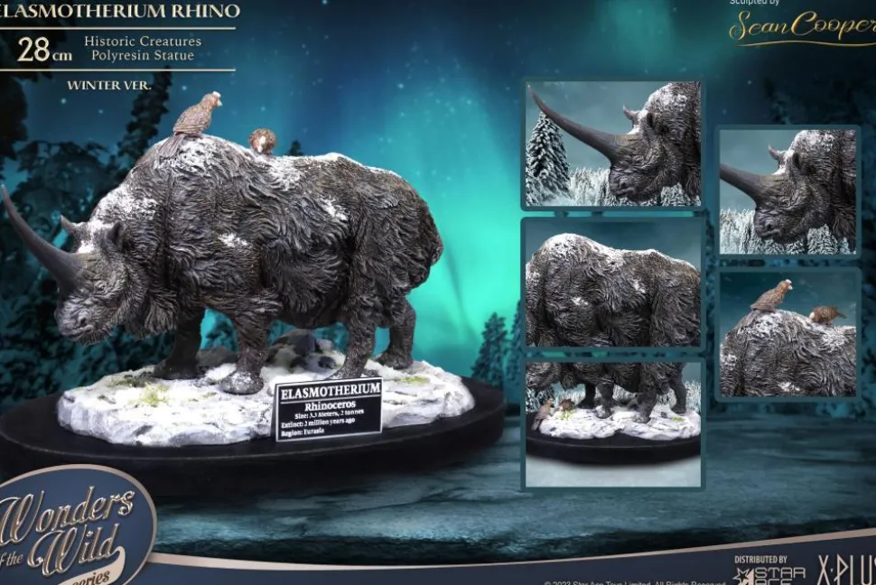 Wonders of the Wild - Elasmotherium Rhino (Winter Version) 5” Statue