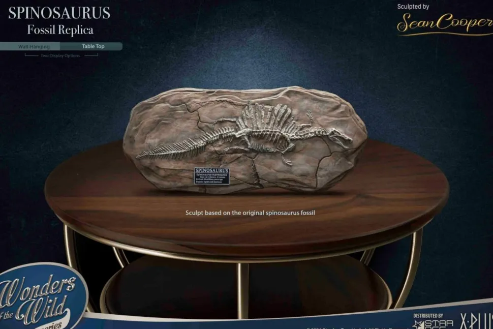 Wonders of the Wild - Spinosaurus & Fossil Deluxe 7” Statue