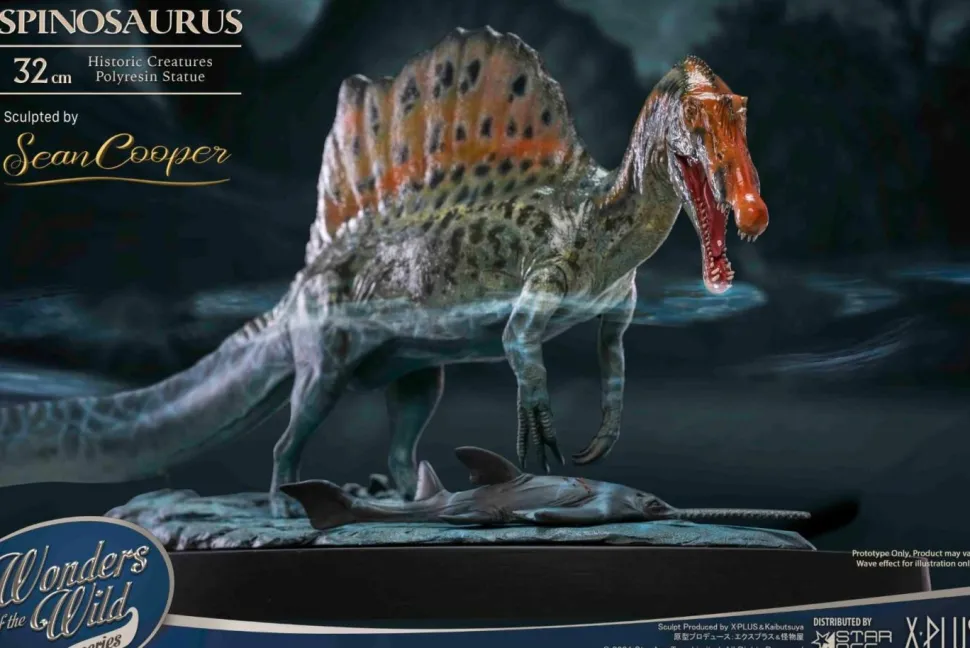 Wonders of the Wild - Spinosaurus & Fossil Deluxe 7” Statue