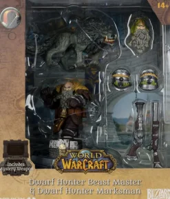 World of Warcraft - Dwarf Hunter Beast Master & Dwarf Hunter Marksman 1/12th Scale Posed PVC Figure
