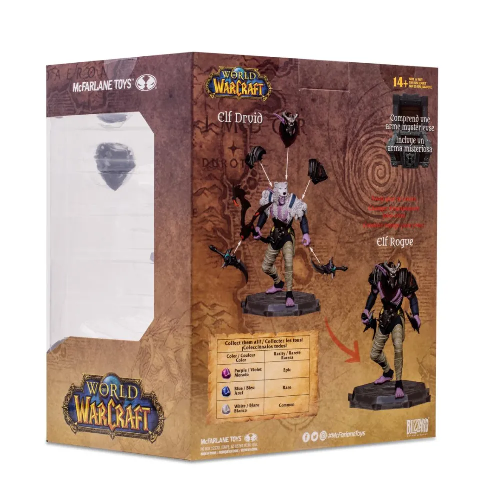 World of Warcraft - Elf Druid & Elf Rogue (Common) 1/12th Scale Posed Figure