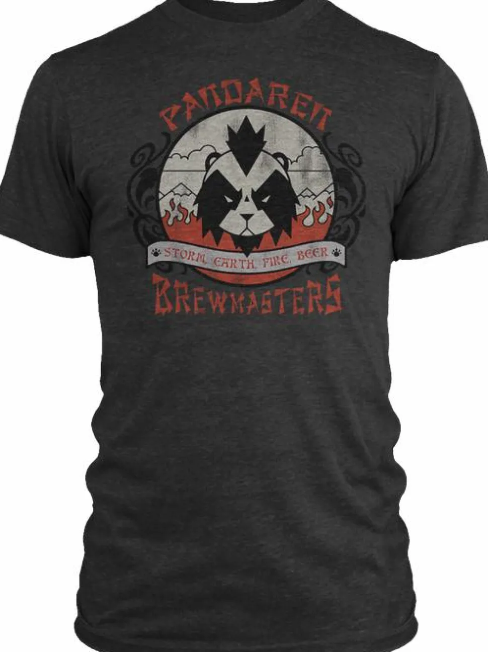 World of Warcraft - Pandaren Brewmasters Charcoal Male T-Shirt