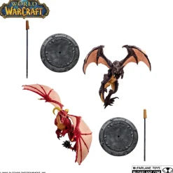 World of Warcraft - Red Highland Drake & Black Proto-Drake 1/12 Scale Posed Figure 2-Pack