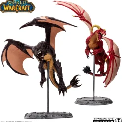 World of Warcraft - Red Highland Drake & Black Proto-Drake 1/12 Scale Posed Figure 2-Pack