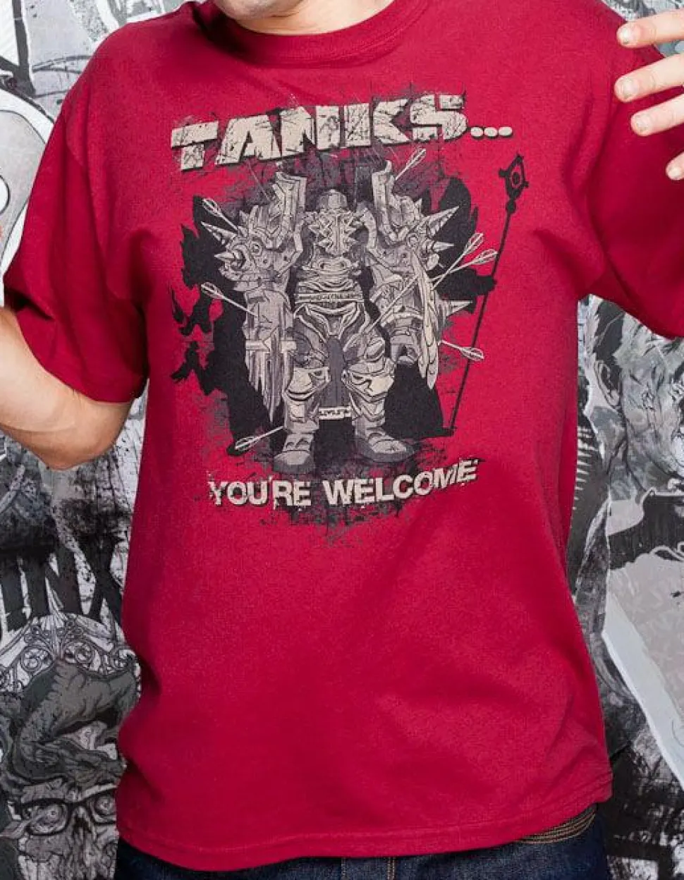 World of Warcraft - Tanks...You're Welcome Male T-Shirt