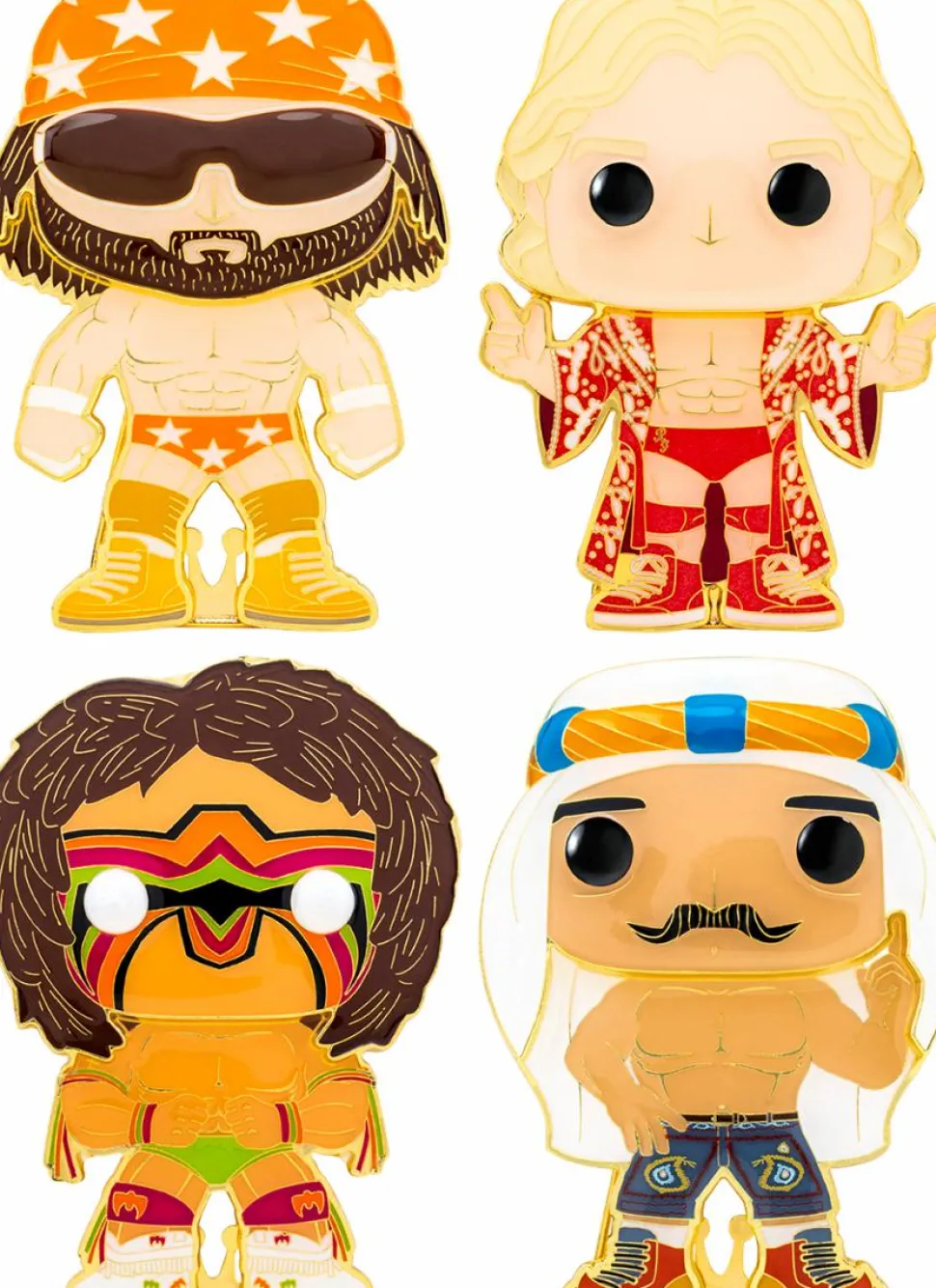 WWE - Legends House 4" Pop! Enamel Pin Bundle (Set of 4)