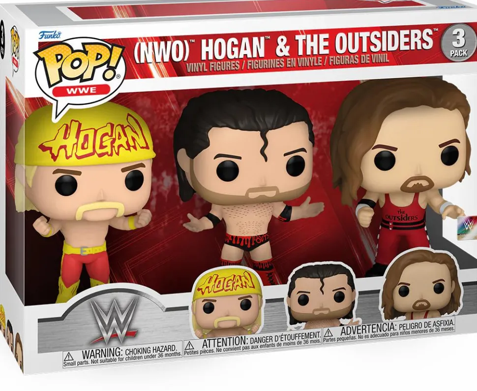 WWE - (NWO) Hulk Hogan, Scott Hall, & Kevin Nash The Outsiders Pop! Vinyl 3-Pack