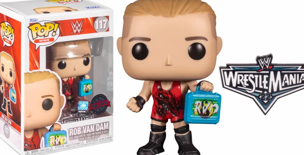 WWE - Rob Van Dam with Money in the Bank Briefcase Pop! Vinyl Figure with Enamel Pin