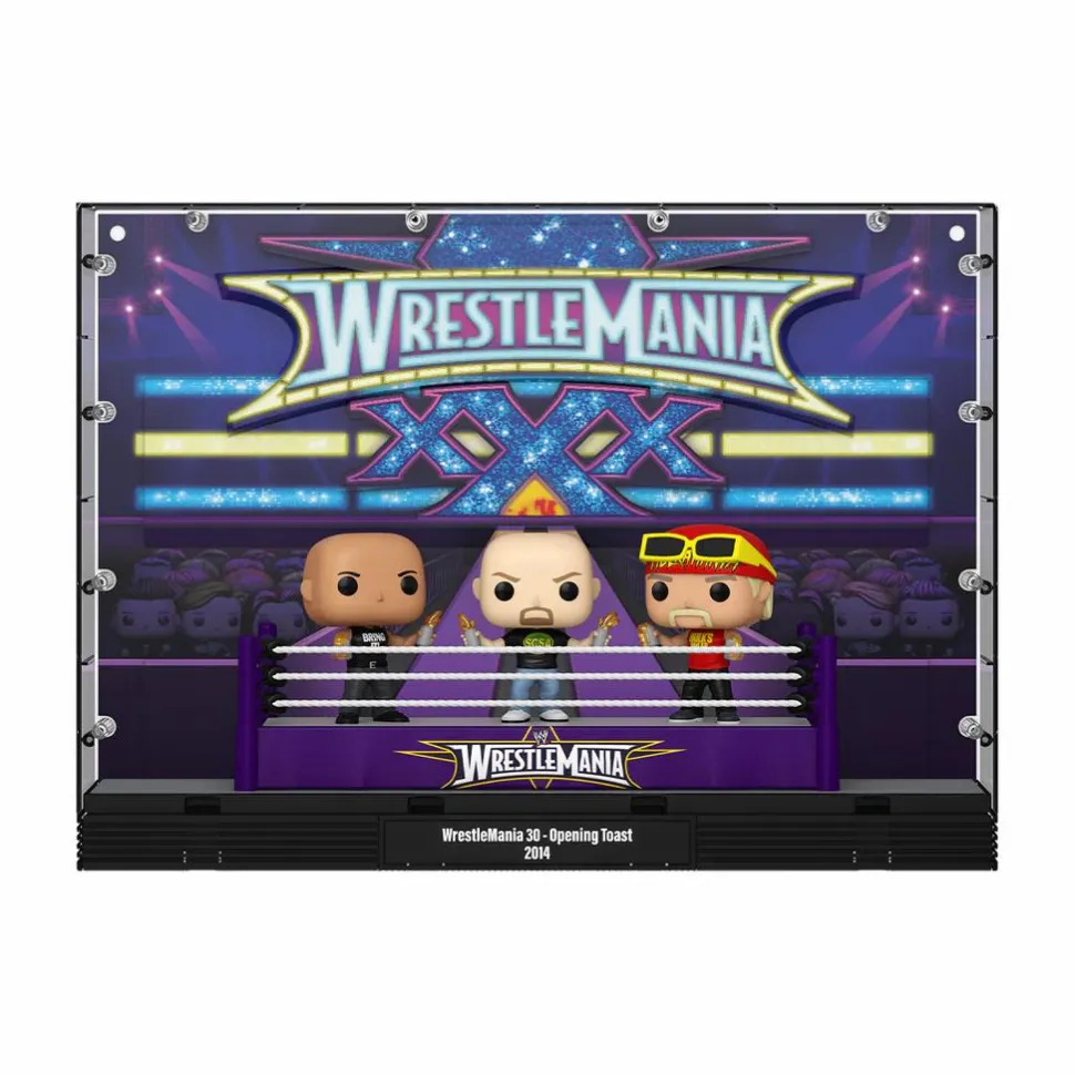 WWE: WrestleMania 30 - The Rock, "Stone Cold" Steve Austin & Hulk Hogan Opening Toast Pop! Moment Vinyl Figure
