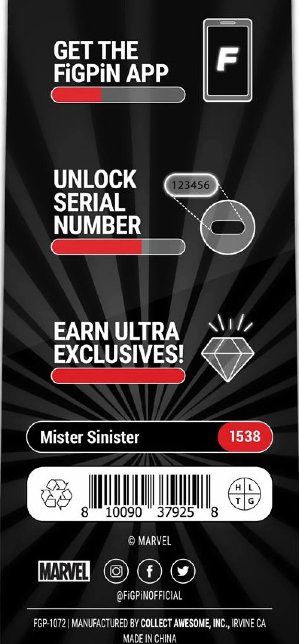 X-Men '97 (2024) Mister Sinister FiGPiN Enamel Pin