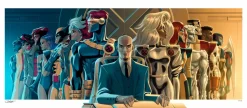 X-Men - Charles Xavier and the X-Men Fine Art Print by George Caltsoudas