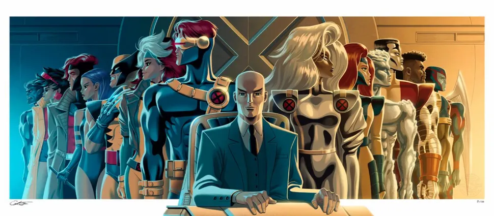X-Men - Charles Xavier and the X-Men Fine Art Print by George Caltsoudas