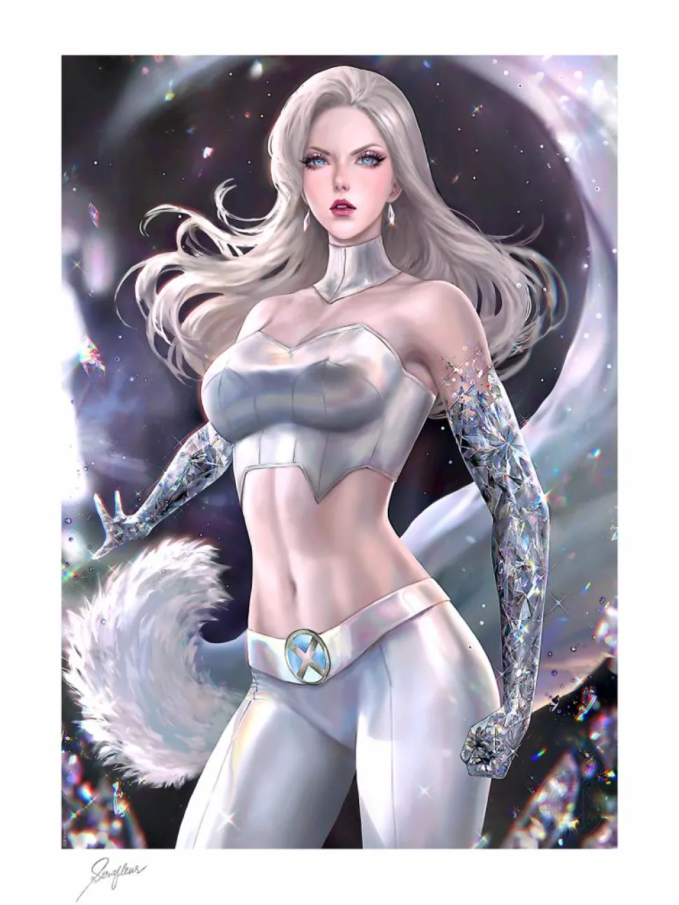 X-Men - Emma Frost Fine Art Print by Serafleur
