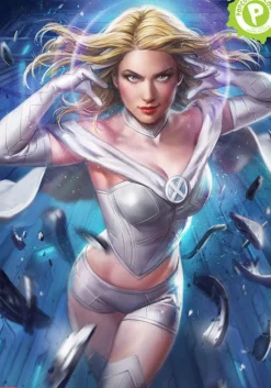 X-Men - Emma Frost Premium Art Print by Ian MacDonald