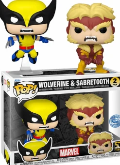 X-Men - Logan & Sabretooth Wolverine 50th Anniversary Pop! Vinyl Figure 2-Pack (Popcultcha Exclusive)