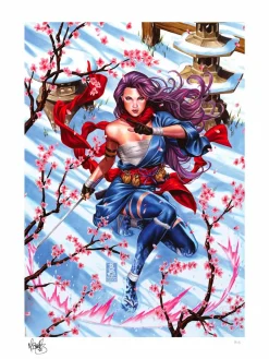 X-Men - Psylocke Demon Days: X-Men Fine Art Print by Mark Brooks