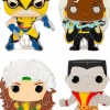 X-Men - Wolverine, Storm, Rogue & Colossus 4" Pop! Enamel Pin Bundle (Set of 4)