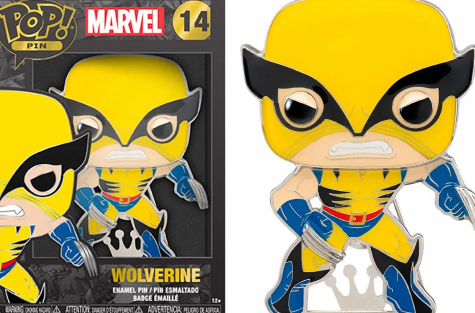 X-Men - Wolverine, Storm, Rogue & Colossus 4" Pop! Enamel Pin Bundle (Set of 4)