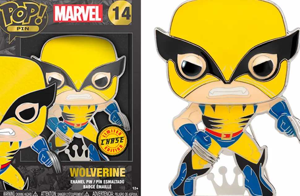 X-Men - Wolverine, Storm, Rogue & Colossus 4" Pop! Enamel Pin Bundle (Set of 4)