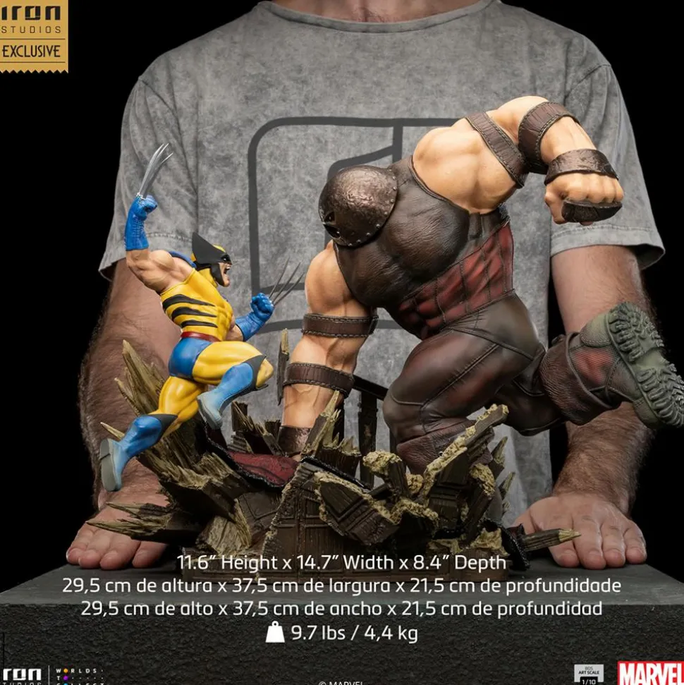 X-Men - Wolverine vs. Juggernaut Deluxe 1/10th Scale Diorama Statue (Iron Studios Exclusive)