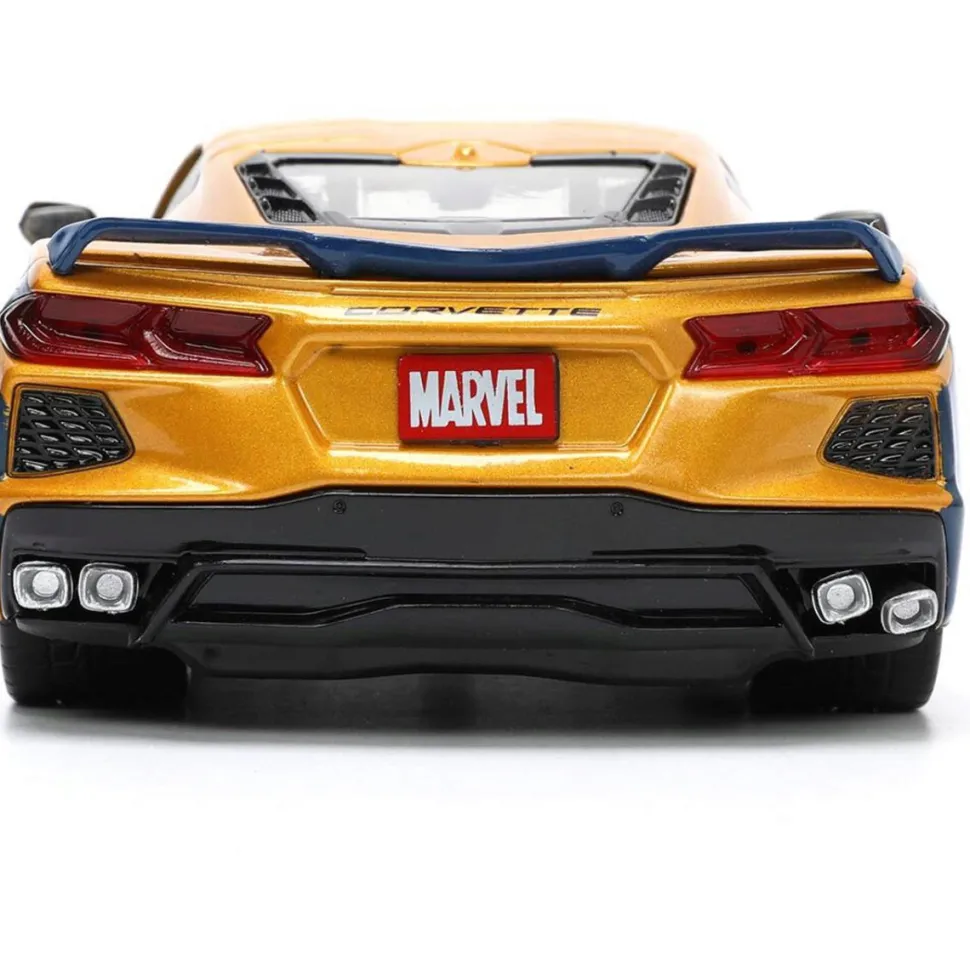 X-Men - Wolverine with 2020 Chevrolet Corvette Stingray 1/24th Scale Die-Cast Vehicle Replica