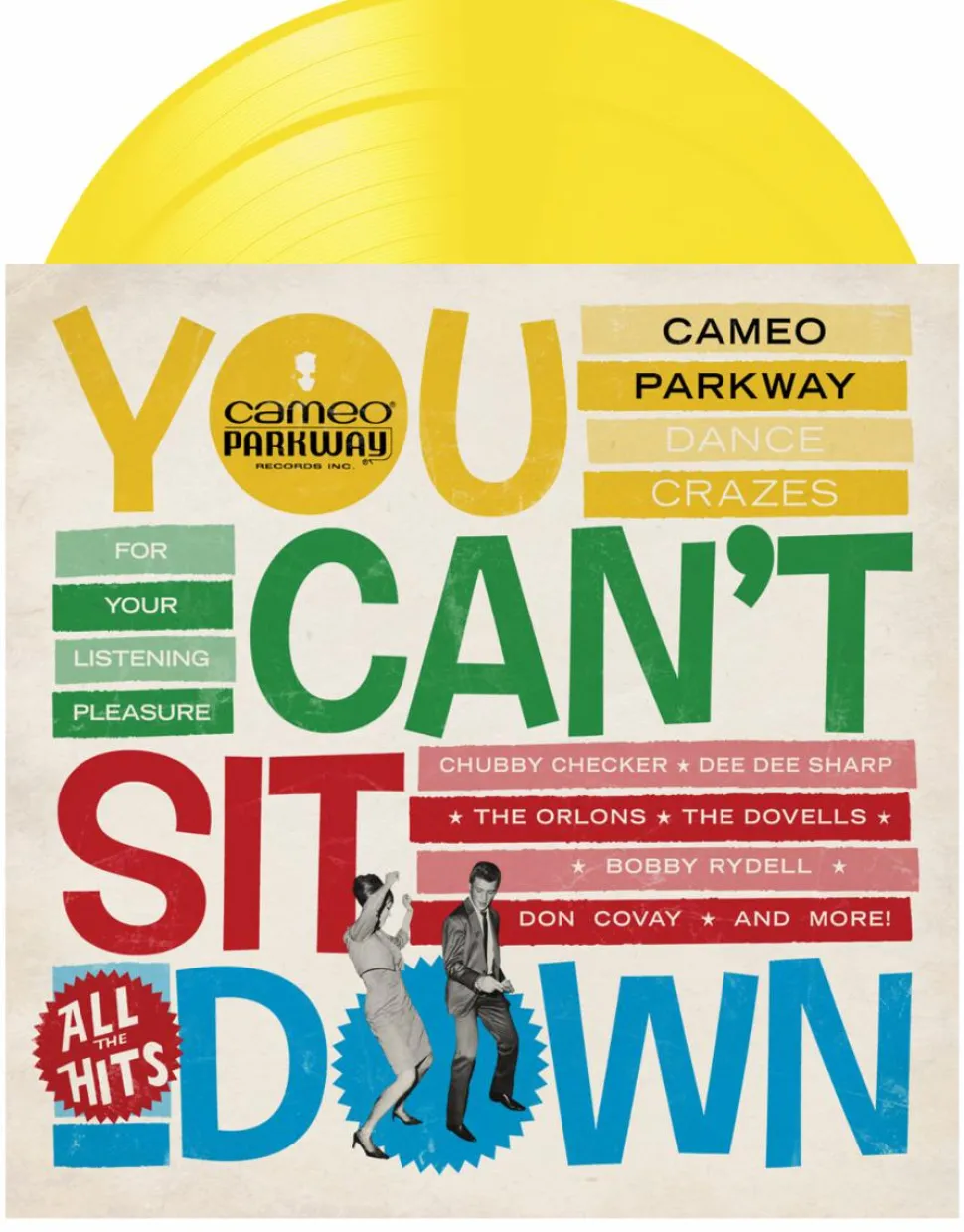 You Can't Sit Down: Cameo Parkway Dance Crazes 1958-1964 2xLP Vinyl Record (2021 Record Store Day Exclusive Yellow Coloured Vinyl)
