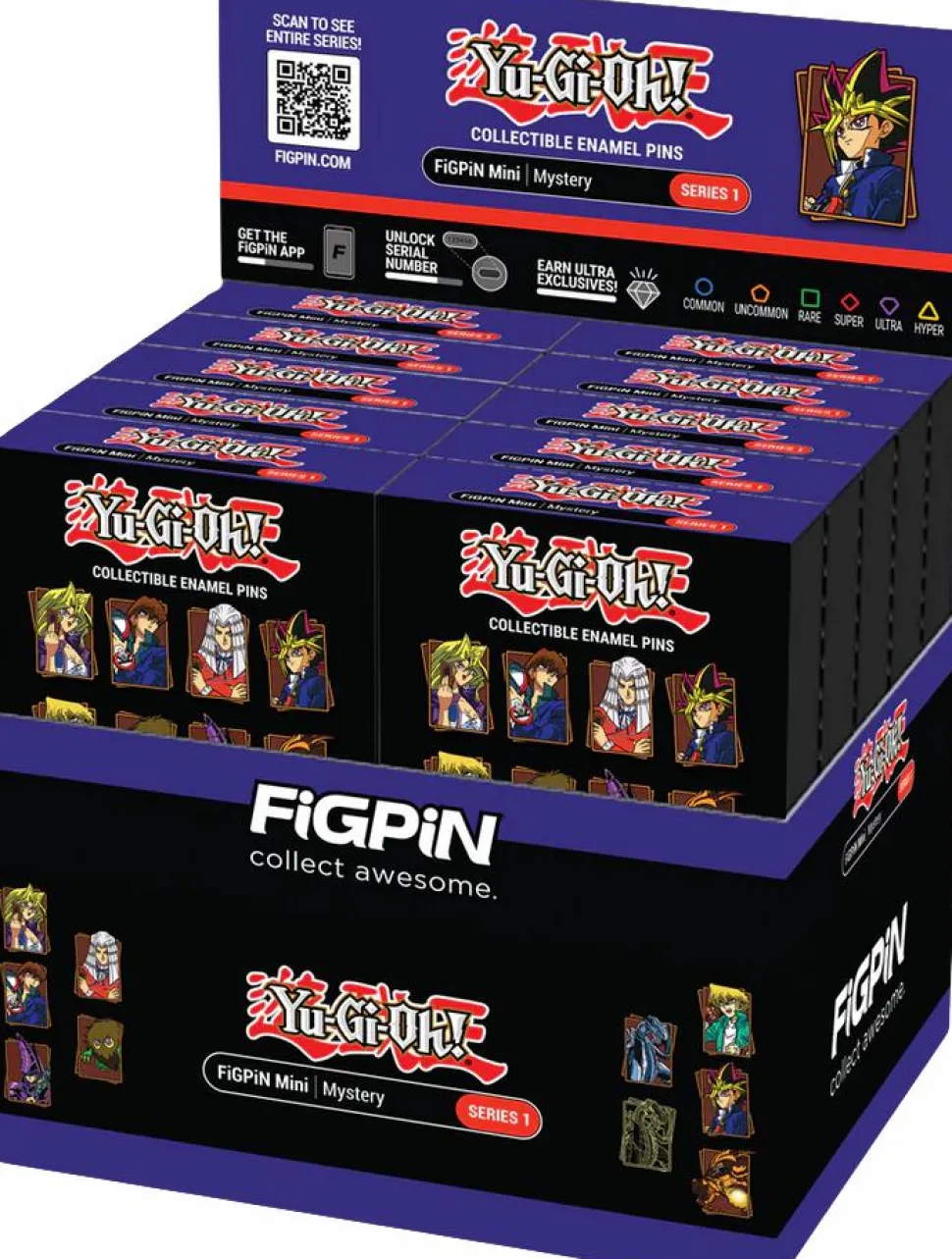 Yu-Gi-Oh! - Series 1 FiGPiN Mystery Blind Box Mini Enamel Pin (Display of 10)
